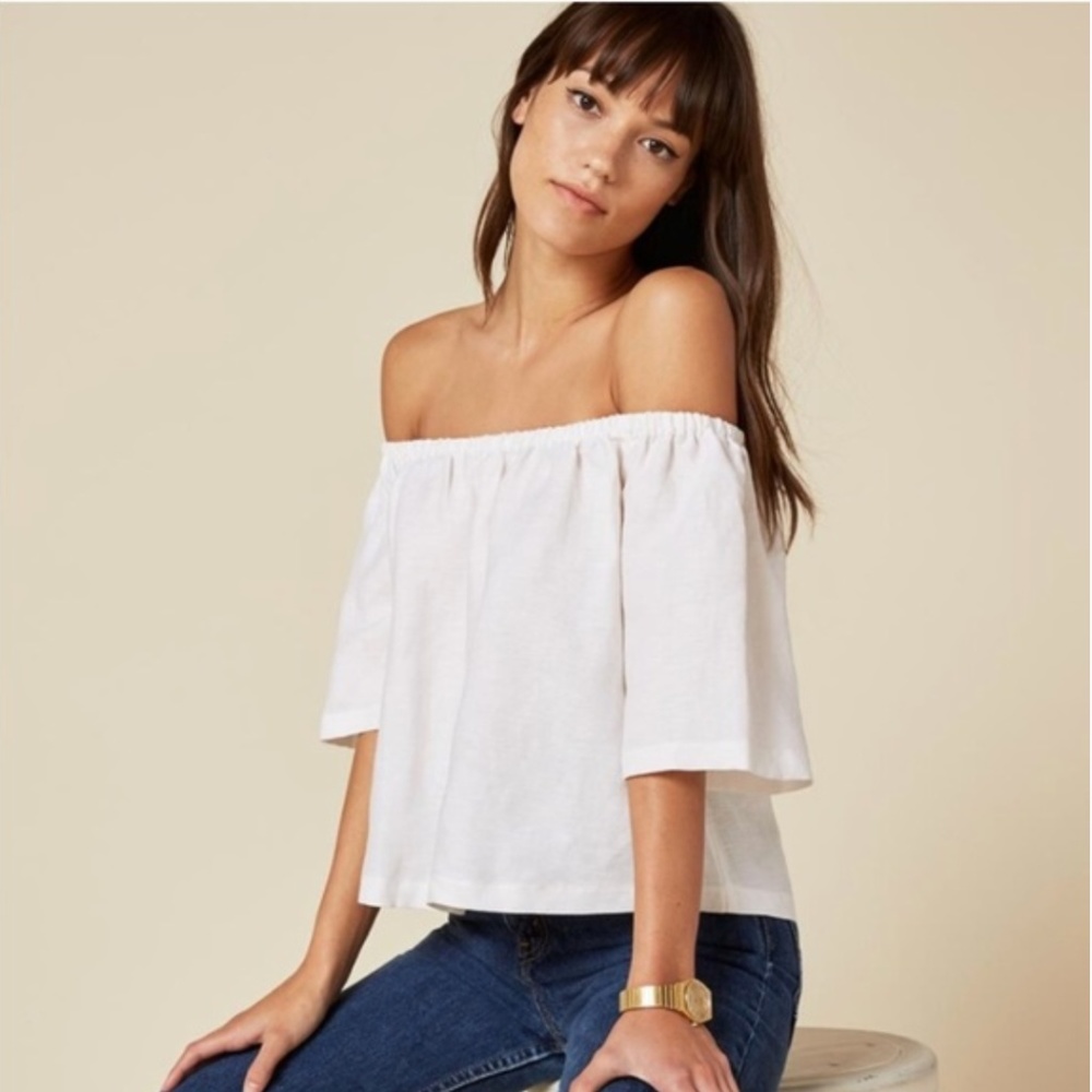 Reformation Off Shoulder Tomato Top